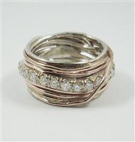 Anello Rubinia Donna Prezioso Collection Filo Della Vita in Oro rosa Diamante AN113ARBT-16 - AN113ARBT-14